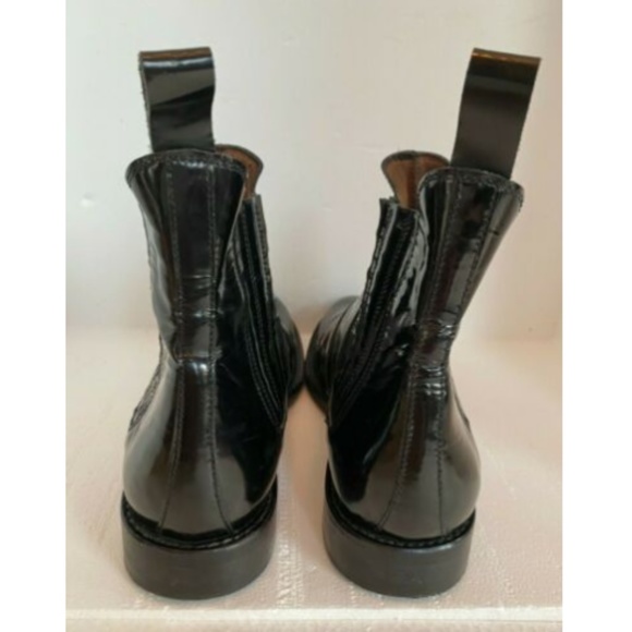 Daryl K Black Patent Leather Chelsea Boots SZ 6 - Picture 7 of 10